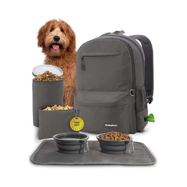 Portable Dog Food Travel Bag with High-Quality Zippers and Multiple Compartments