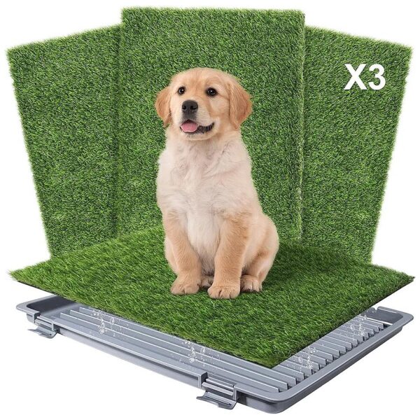 Portable Dog Training Pad with Artificial Grass for Small to Medium Dogs