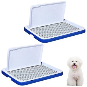 Portable Dog Training Tray with Pee Pad Holder and Removable Post