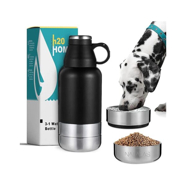 Portable Dog Water Bottle with Food and Water Bowls