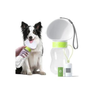 Portable Dog Water Bottle with Rewards Bag for Treats and Poop Collecting