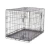 Portable Epoated Metal Wire Dog Crate with Divider for Large Dogs