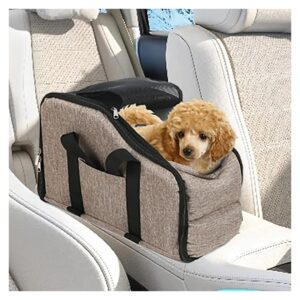 Portable Foldable Car Seat for Small Pets with Plush Cushion