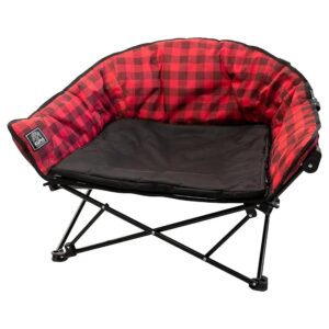 Portable Luxury Outdoor Dog Bed for Large Breeds with Carry Bag and Removable Cover