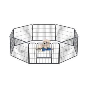 Portable Metal Dog Pen for RV Camping, Yard, and Indoor Use, Sturdy and Easy to Install