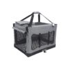 Portable Pet Crate with Easy Fold Out Assembly and Premium Self Locking Zippers