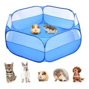 Portable Pet Playpen Cage for Small Animals with Durable Fabric and Easy Setup