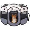 Portable Pet Playpen for Small Animals with Removable Shade Cover