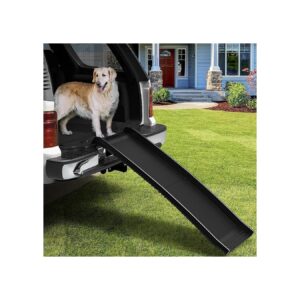 Portable Pet Ramp for Large Dogs with Raised Sides and Anti Slip Tape for SUV Trucks