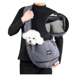 Portable Small Dog Carrier Openable Mesh Bag for Hands-Free Travel