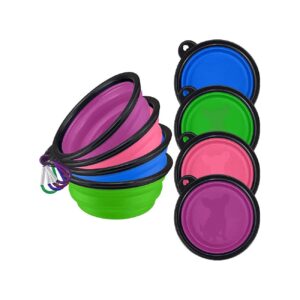 Portable Travel Dog Bowls with Expandable Cups for Outdoor Adventures