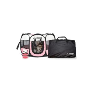 Portable and Comfortable Pet Enclosure with 2 Storage Pockets and Tool-Free Setup