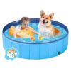 Portable and Compact Dog Swimming Pool for Small Dogs and Kids with Foldable Design Blue