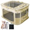 Portable and Lightweight Pet Playpen for Indoor and Outdoor Travel Use