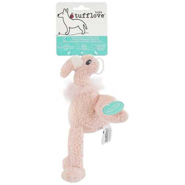 Positive Teether Toy for Medium to Large Breed Dogs with Flamingo Design