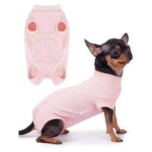 Post-Surgery Recovery Dog Shirt for Female Small Breed Dogs Pink Size S