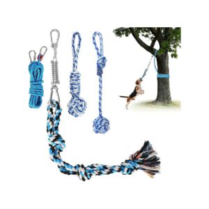 Powered Rope Toy, Tug Toy, and 2 Cotton Rope Toys for Medium to Large Breed Dogs