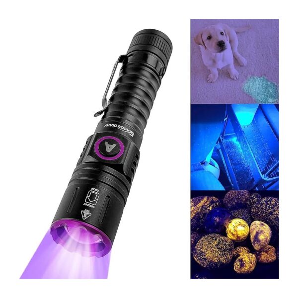 Powerful 395nm UV LED Flashlights for Pet Urine Detection with Durable Construction