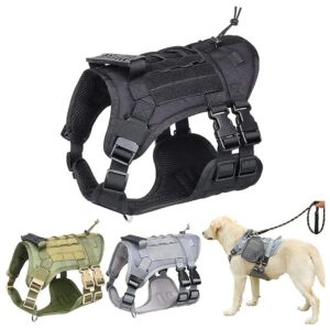 Practical Dog Harness Vest with Molle Straps and Adjustable Straps