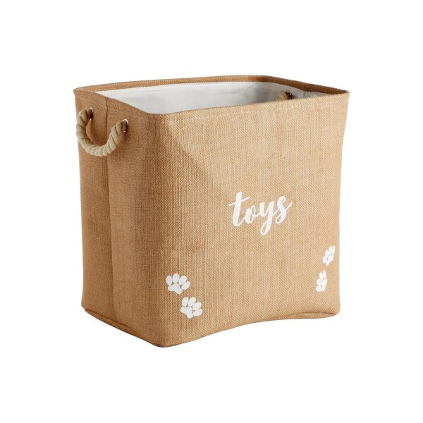 Practical Foldable Dog Toy Bin with Adorable Design for Home Decor