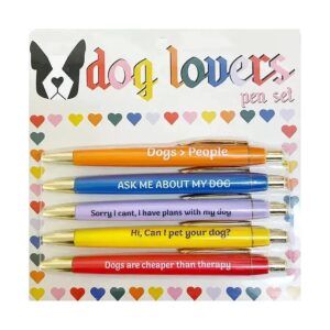 Practical Gifts for Cat Dog Lovers with Black Ink Pens and Funny Phrases