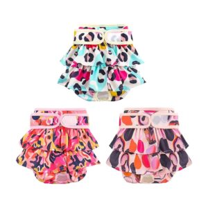 Practical and Aesthetic Leopard Dog Diapers for Female Puppy Training and Comfort XS