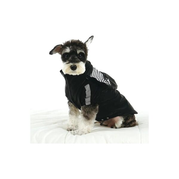 Practical and Waterproof Dog Raincoat with Reflective Shoulder Strips and Detachable Hood