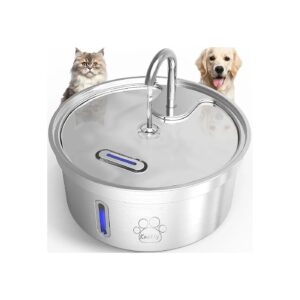 Premium 304 Stainless Steel Water Fountain for Dogs and Cats with Safe Smart Pump