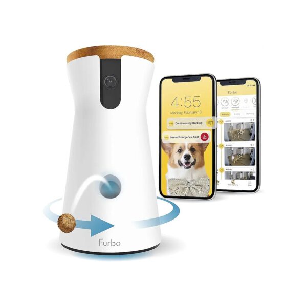 Premium 360-Degree Dog Camera with Smart Alerts and Night Vision