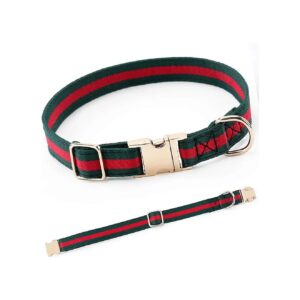 Premium Adjustable Dog Collars for Small Dogs with Metal Buckle and Durable Webbing