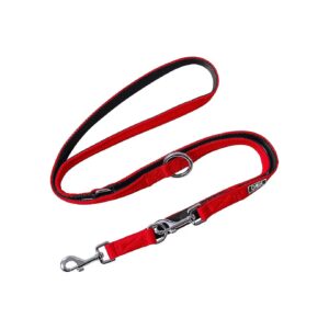 Premium Airmesh Dog Leash Red Size S 6 Foot Adjustable for Small Breed Dogs