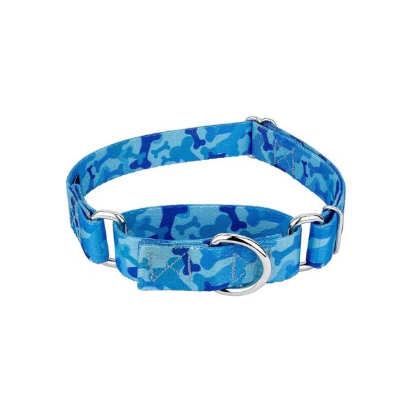 Premium Blue Bone Camouflage Dog Collar Made in the USA with High-Quality Materials