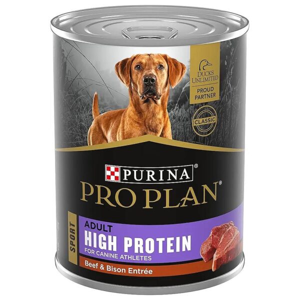 Premium Canned Dog Food with Real Beef and Bison as the Primary Ingredients