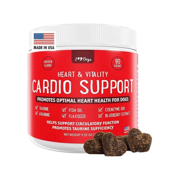 Premium Cardio Support for Canine Pets with Omega 3 Fatty Acids and Coenzyme Q10