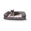 Premium Comfort Gray Pet Bed with Memory Foam Base and Machine Washable Covers