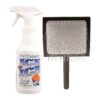 Premium Detangling and Finishing Spray with Large Slicker Brush for Smooth Coat