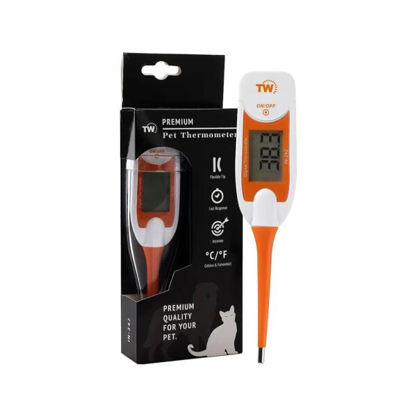 Premium Digital Pet Thermometer with Fast Accurate Results for Cats and Dogs