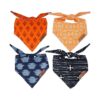 Premium Dog Accessories Dog Bandanas 4Pack for Small, Orange, and Black Sizes