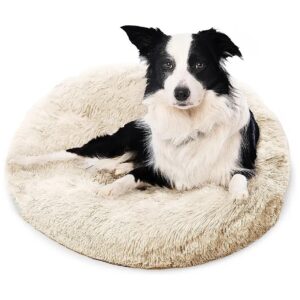 Premium Dog Bed for Large Dogs and Medium Dogs with Faux Fur Liner