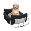 Premium Dog Car Seat with Storage Pockets and Thickened Foam for Small Dogs Black