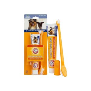 Premium Dog Dental Care Kit with Gluten-Free Toothpaste for Pets of All Life Stages