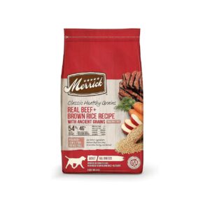 Premium Dog Food with Beef and Brown Rice for Healthy Coat and Skin