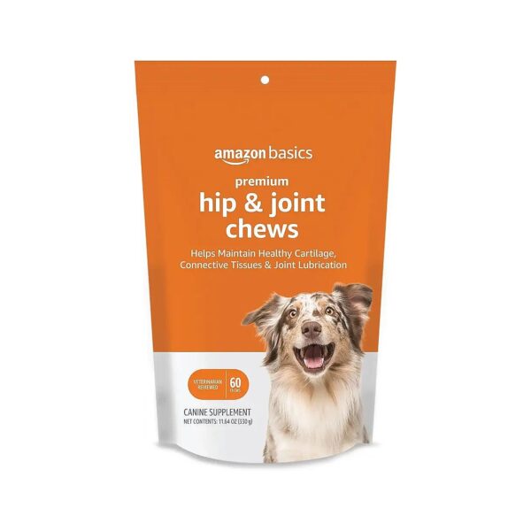 Premium Dog Hip and Joint Supplement Chews with Glucosamine and MSM for Healthy Joints