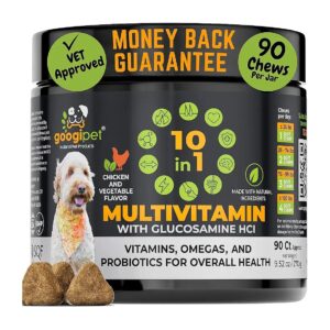 Premium Dog Supplements with Omega 3s, Probiotics, and Vitamin C for Skin and Coat Health