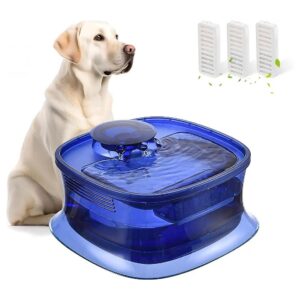 Premium Dog Water Fountain with Quiet Pump and 3 Replacement Filters for Long-Term Use