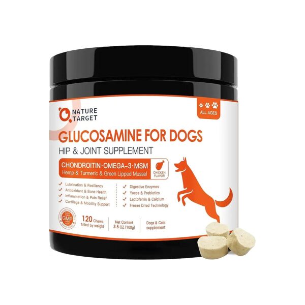 Premium Glucosamine Chews for Dog Joint Health with Calcium for Bone Wellness