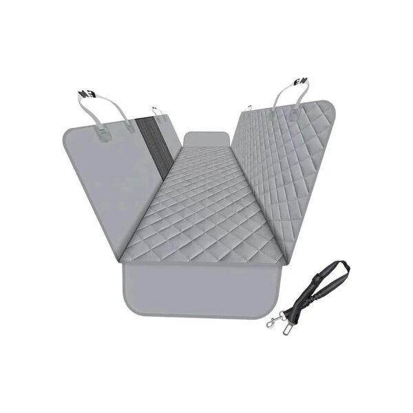 Premium Grey Dog Back Seat Cover with Scratchproof Nonslip and Waterproof Material