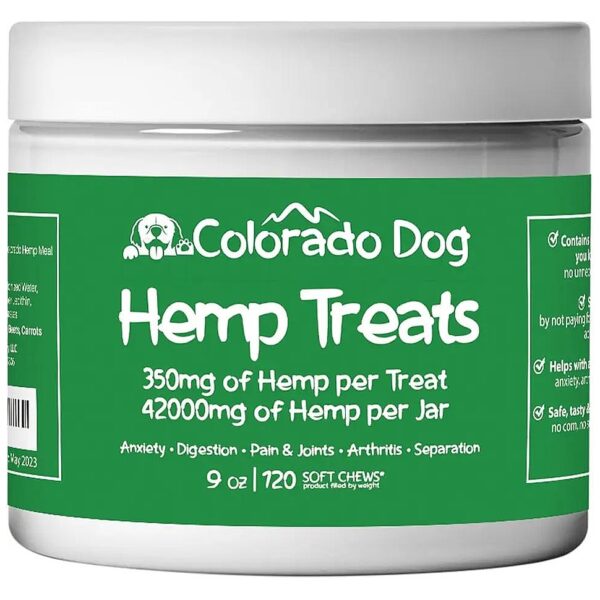 Premium Hemp Calming Treats for Dogs with Digestion Issues and Pain