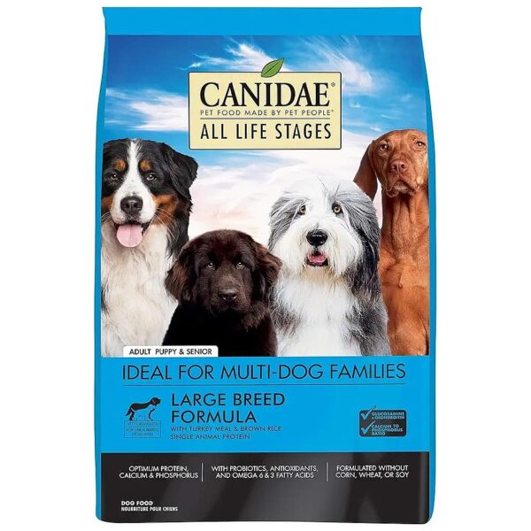 Premium Large Breed Dog Food for All Life Stages with Turkey and Rice Formula