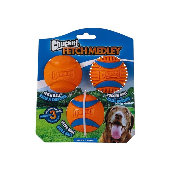 Premium Medium-Sized Fetch Ball Bundle with Ultra and Rugged Options for Dogs